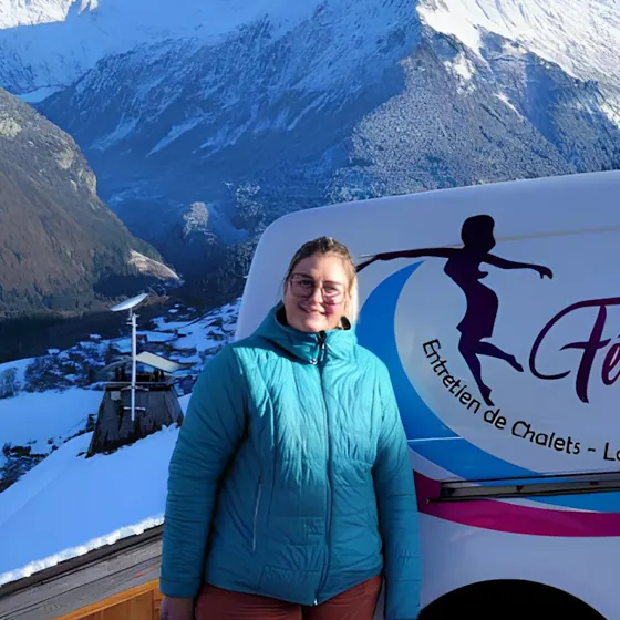 Audrey Dechaumes, fondatrice de La Fée du Logis, femme de ménage à Saint-Gervais Mont-Blanc